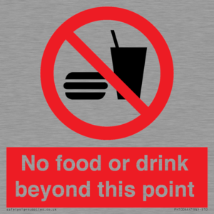 No food or drink beyond this point
